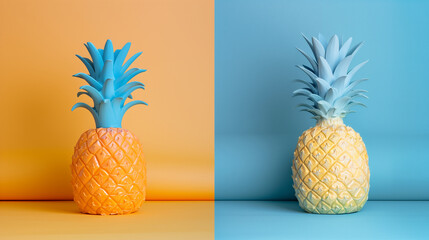 Tropical pineapple wallpaper background
