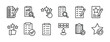 © Vilogsign - Feedback, rating, review, satisfaction, positive comment, like, opinion, and evaluation icon set. Containing star, checklist, thumb up, customer service, good support, survey, and analysis result
