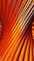 Wall Mural - Lines twist into spiral. Motion. 3D lines rotate in vertical spiral. Colored spiral of many lines slowly rotates. Rotating column of metal colored strips