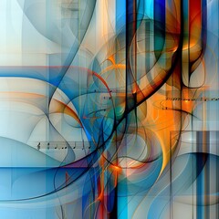 Wall Mural - modern abstract multicolor music background