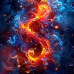 Wall Mural - modern abstract multicolor music background