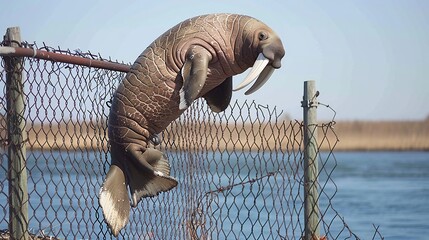 Sticker - Walrus Stuck on Fence