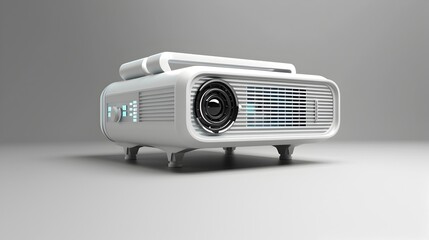 Poster - Modern Minimalist Projector for Classroom Presentations in Clean,Crisp Visual Style