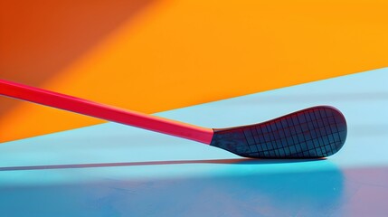 Sticker - Vibrant Minimalist Hockey Equipment with Retro Sports Aesthetic