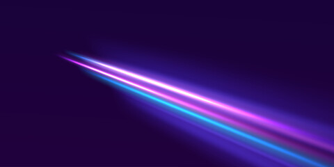 Wall Mural - 3d render, abstract neon vector background, space tunnel turning to left, ultra violet rays. future 