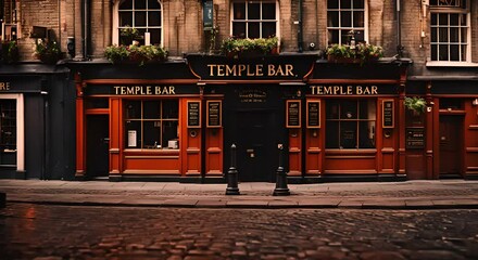 Wall Mural - Streets of Temple Bar, Dublin.