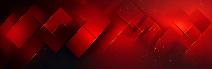 Wall Mural - Modern Red Abstract Background with Geometric Shapes and Gradient Banner for Presentations and Packaging Vector Illustration