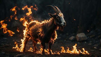 realistic image of a goat background