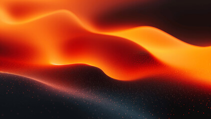 Wall Mural - Abstract orange and black gradient background with grainy texture for design and web banner, fiery and smooth effects