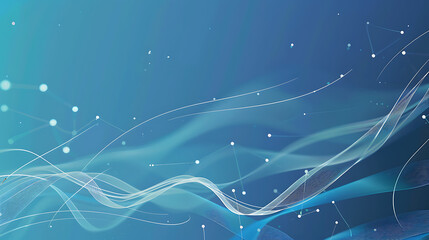 Abstract Blue Digital Network Background