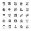 © Yaprativa - Computer And Hardware icon pack for your website, mobile, presentation, and logo design. Computer And Hardware icon glyph design. Vector graphics illustration and editable stroke.