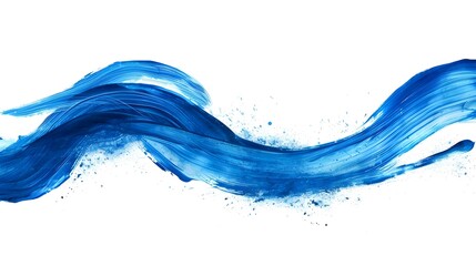 Wall Mural - Flowing Blue Abstract Waves - Dynamic Swirling Water Movement Texture