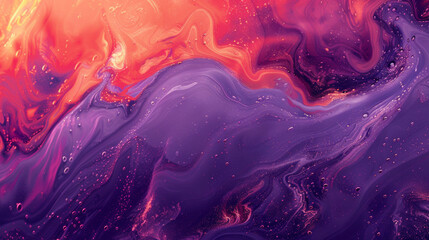 Abstract banner digital art with purple and orange colors 