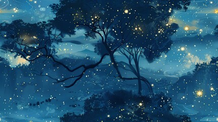 Wall Mural - Starry Night Splendor
