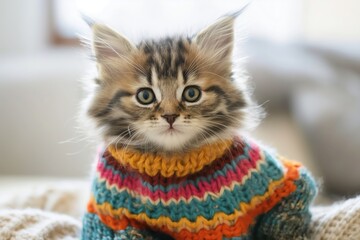 Poster - a kitten wearing a sweater