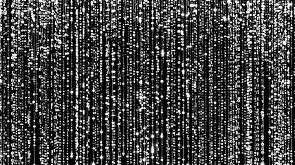 Wall Mural - Monochrome Digital Binary Code Matrix