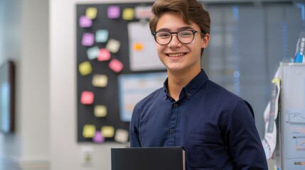 Wall Mural - The young man in office