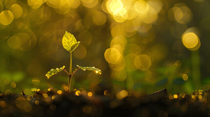 a seed that germinates bokeh