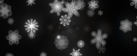 Wall Mural - Magical Snow Cascade: Mind-Blowing 3D Illustration of Falling Christmas Snowflakes