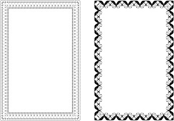 Wall Mural - vector frames black on a white background