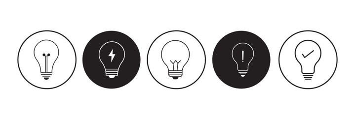 Canvas Print - Light Bulb icon set, Idea icon symbol EPS 10 vector