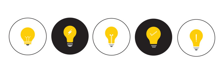 Canvas Print - Light Bulb icon set, Idea icon symbol EPS 10 vector