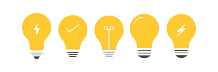 Sticker - Light bulb icon set