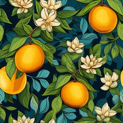 Wall Mural - Lemon patterns wallpaper