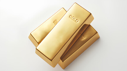 gold block weighing 200g on a white background