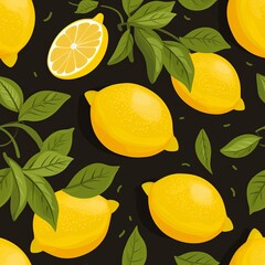 Wall Mural - Lemon patterns wallpaper