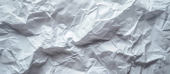 Aufkleber - Top view of a white paper texture with a crumpled appearance, providing a blank space for images. Copy space image. Place for adding text and design