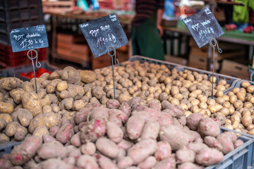 Fresh Potatoes at Market in Vannes, Brittany, France