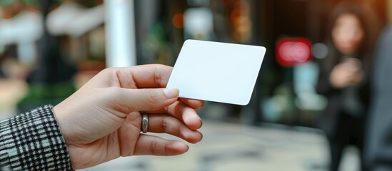 Aufkleber - Exchange business card with copy space image when meeting for the first time.