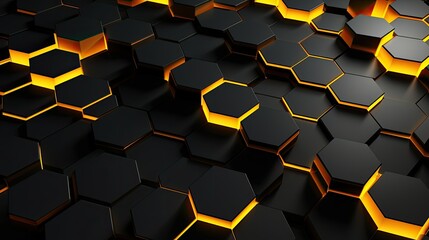 Poster - abstract background with hexagons