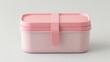 © Jullia - Modern Minimalist Pink Lunch Box on Neutral Background for Healthy Meal Prepping