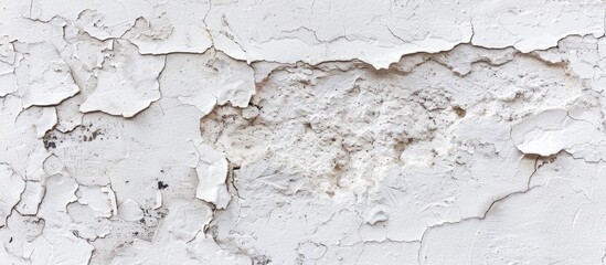 Leinwandbilder - Background texture of a white stucco wall, suitable for copy space image.
