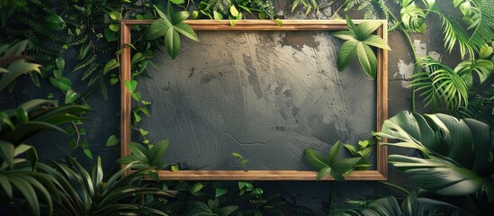 Poster - Frame for displaying a picture with space for adding an image, also known as a copy space image.