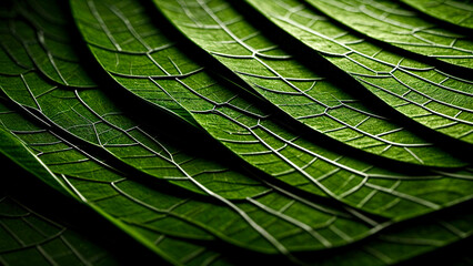 Poster - green leaf texture