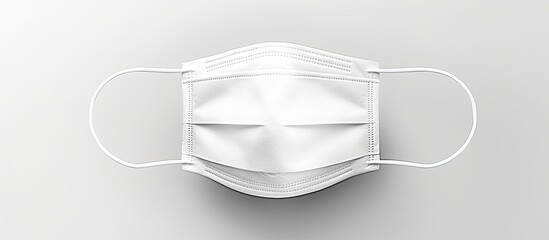 Sticker - A white medical face mask with a clipping path on a plain background for copy space image.