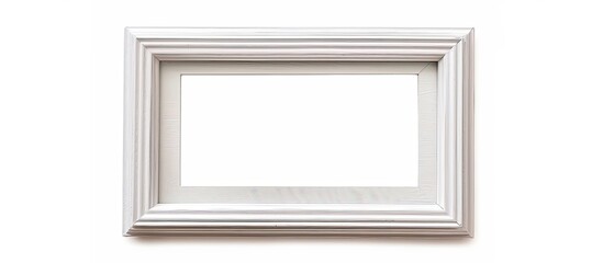 Aufkleber - Isolated white wood frame or photo frame on white backdrop with a clipping path for easy extraction, creating a professional copy space image.