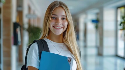 Sticker - The smiling student with folder