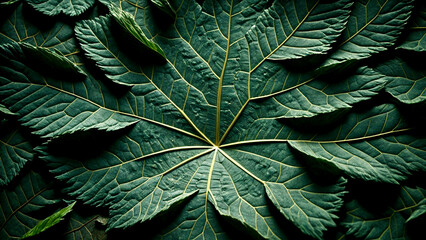 Sticker - green leaf background