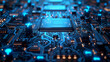 © tinyt.studio - Circuit board blue theme semiconducter technology AI