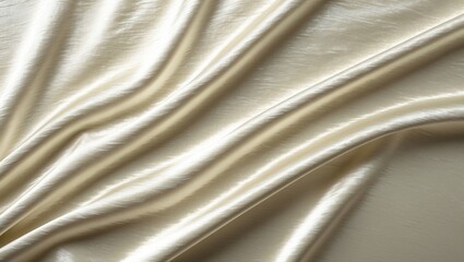 Sticker - Draped ivory fabric with a subtle sheen