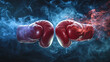 © Trendy Graphics - Hot fighting boxing gloves placed on fire