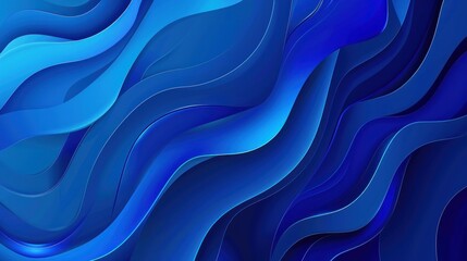 Wall Mural - Abstract Blue Waves Digital Background