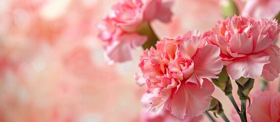 Aufkleber - Floral arrangement featuring a beautiful carnation with copy space image.