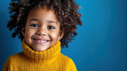 Canvas Print - The Smiling Curly-Haired Child