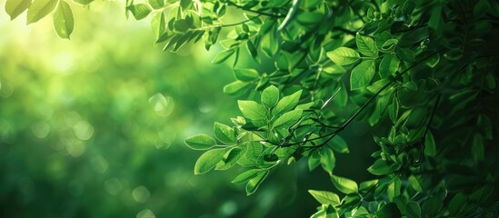 Poster - A serene green backdrop with ample copy space image.