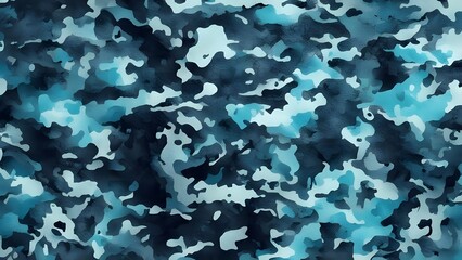 
camouflage blue background military naval texture, dark pattern for textiles